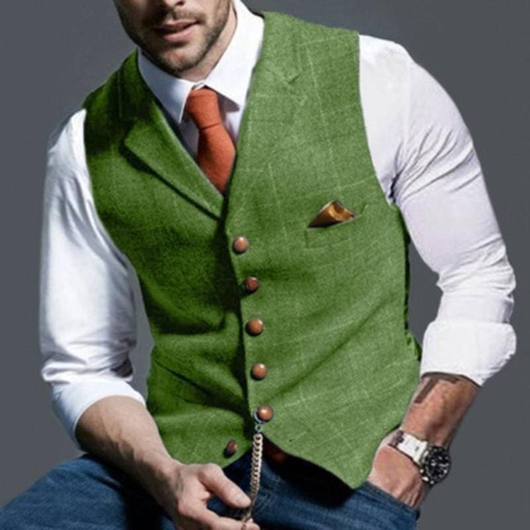 Vincent | Men’s Single-Breasted Vest with Button Closure