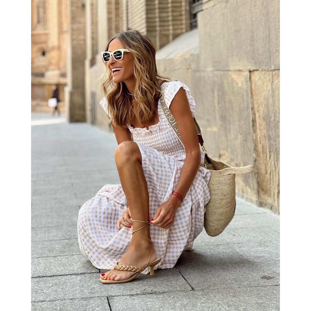 Maisie | Smocked Maxi Dress with Flutter Sleeves