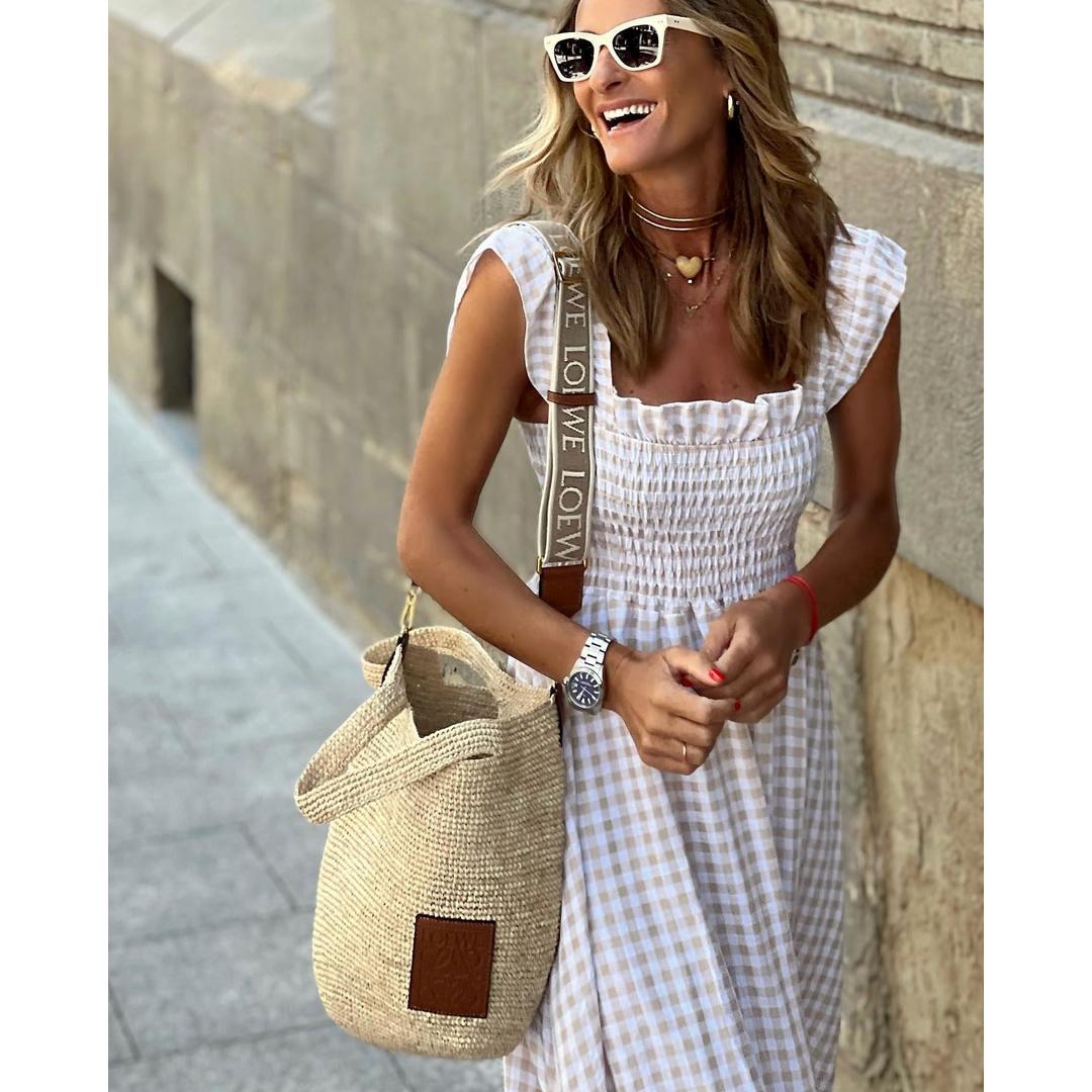 Maisie | Smocked Maxi Dress with Flutter Sleeves