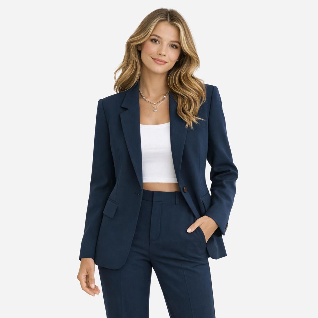 Olive | Women’s Two-Piece Suit Set with Blazer and Trousers