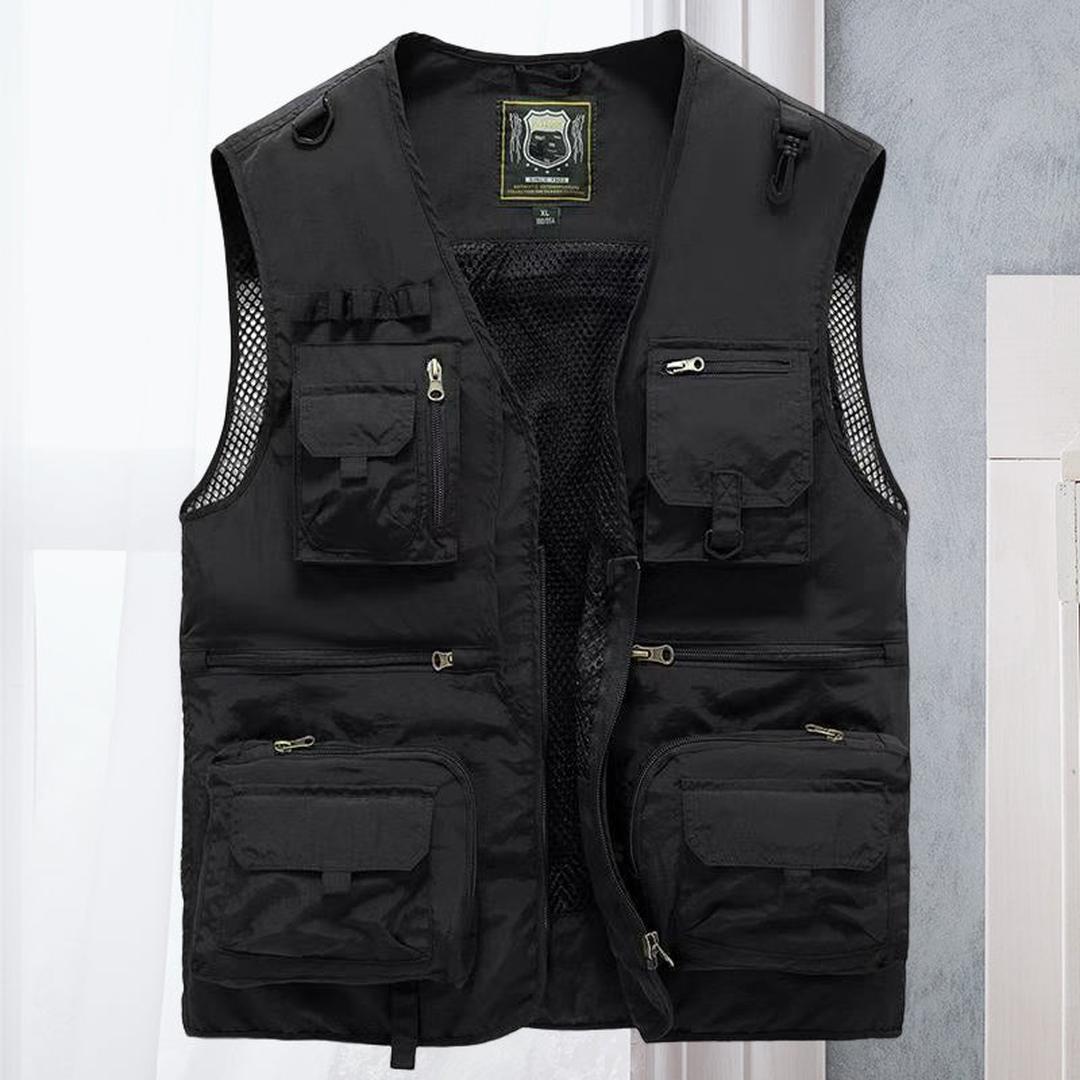 Bravion | Men’s Utility Vest with Multiple Zip and Flap Pockets