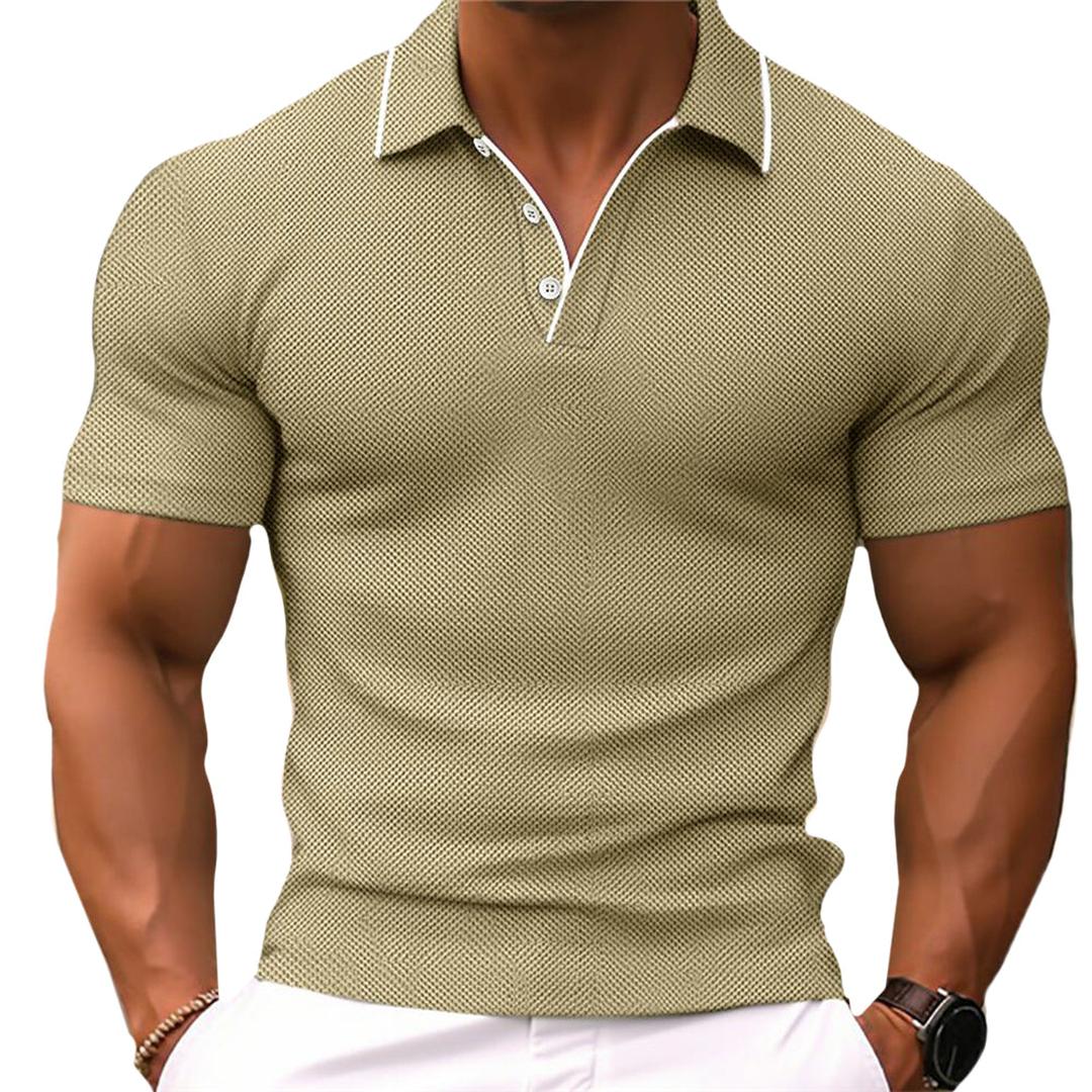Arvion | Men’s Short-Sleeve Polo Shirt with Button Placket
