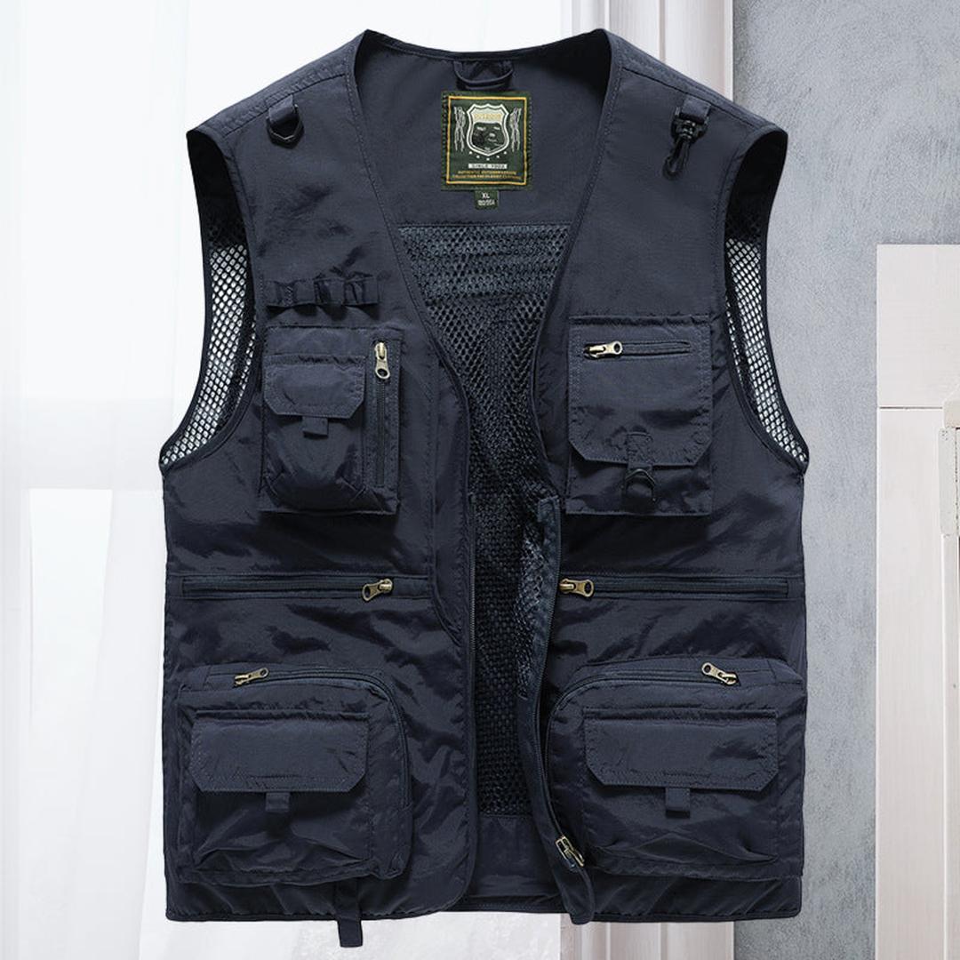 Bravion | Men’s Utility Vest with Multiple Zip and Flap Pockets