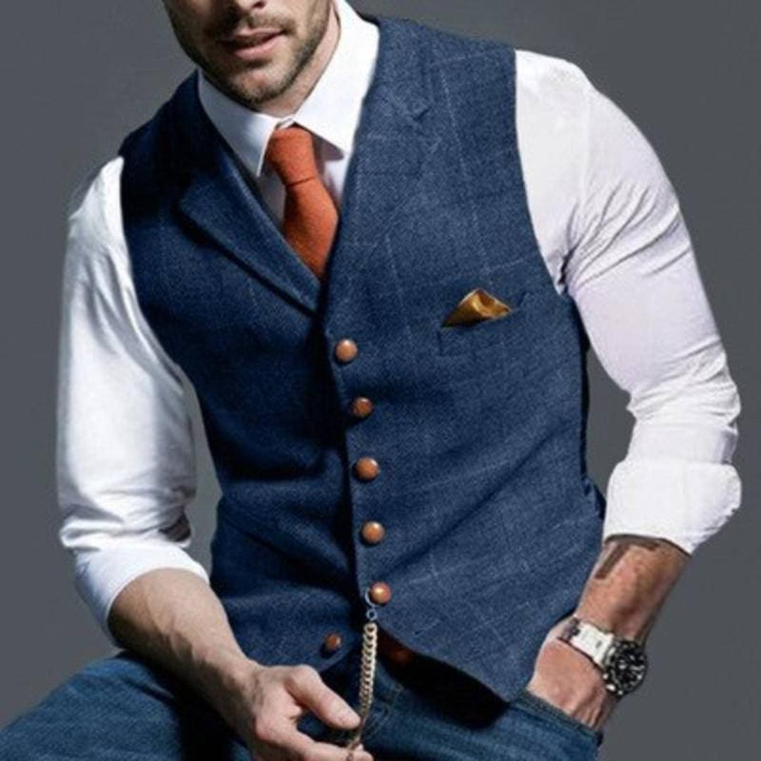 Vincent | Men’s Single-Breasted Vest with Button Closure