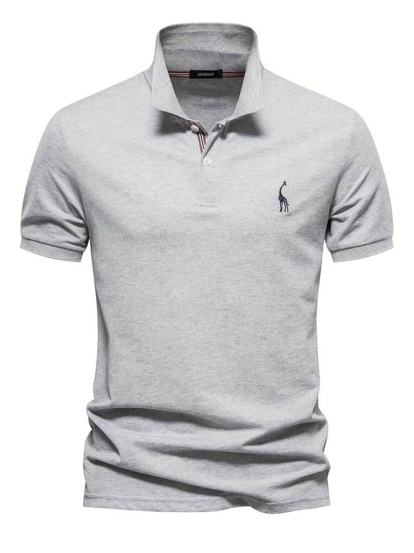 David | Men’s Button Placket Polo Shirt with Short Sleeve