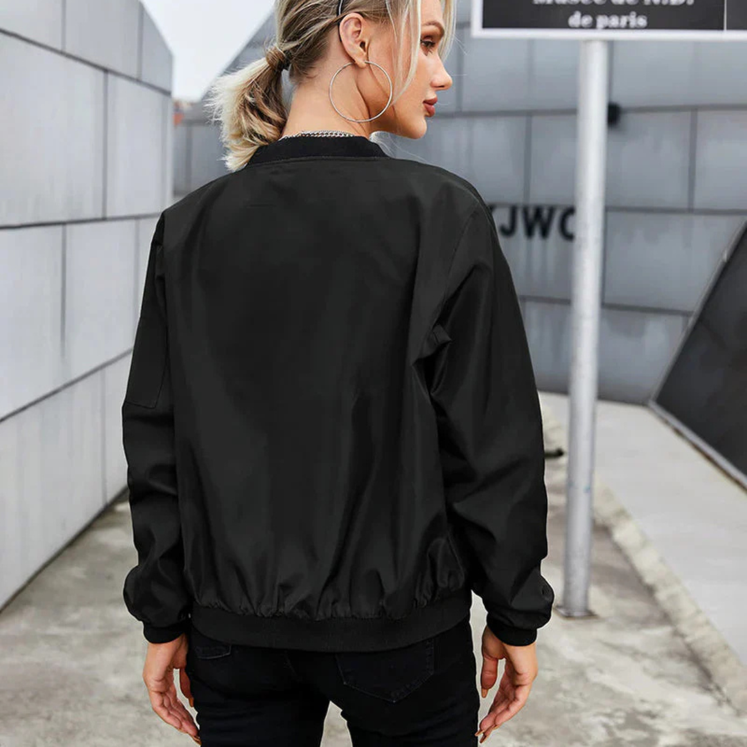 Nora | Women’s Short Zip-Front Bomber Jacket