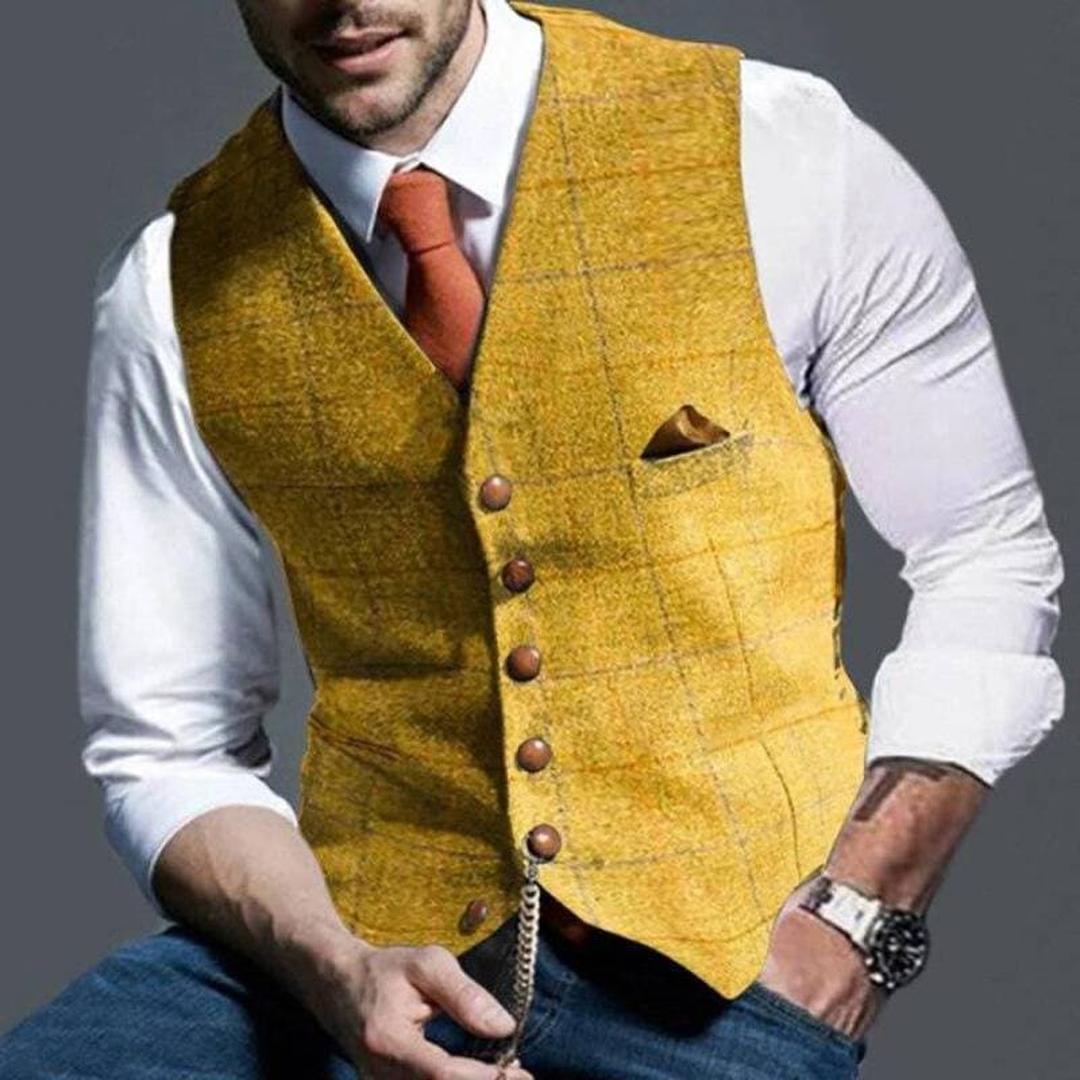 Vincent | Men’s Single-Breasted Vest with Button Closure