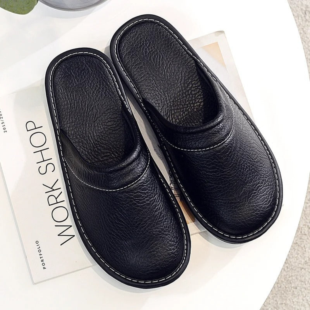 Torvello | Men’s Slip-On Slippers with Closed Toe Design