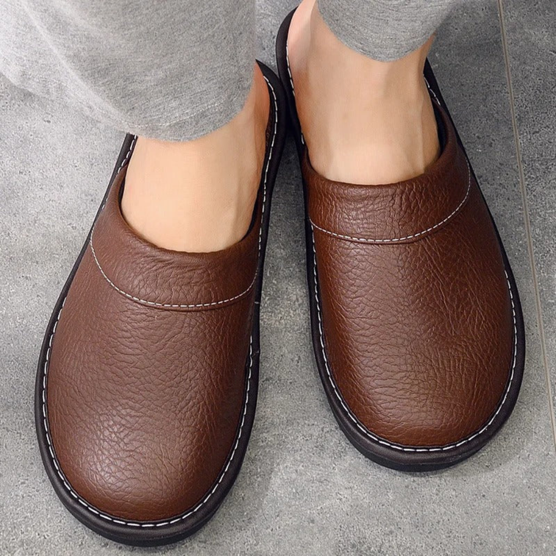 Torvello | Men’s Slip-On Slippers with Closed Toe Design
