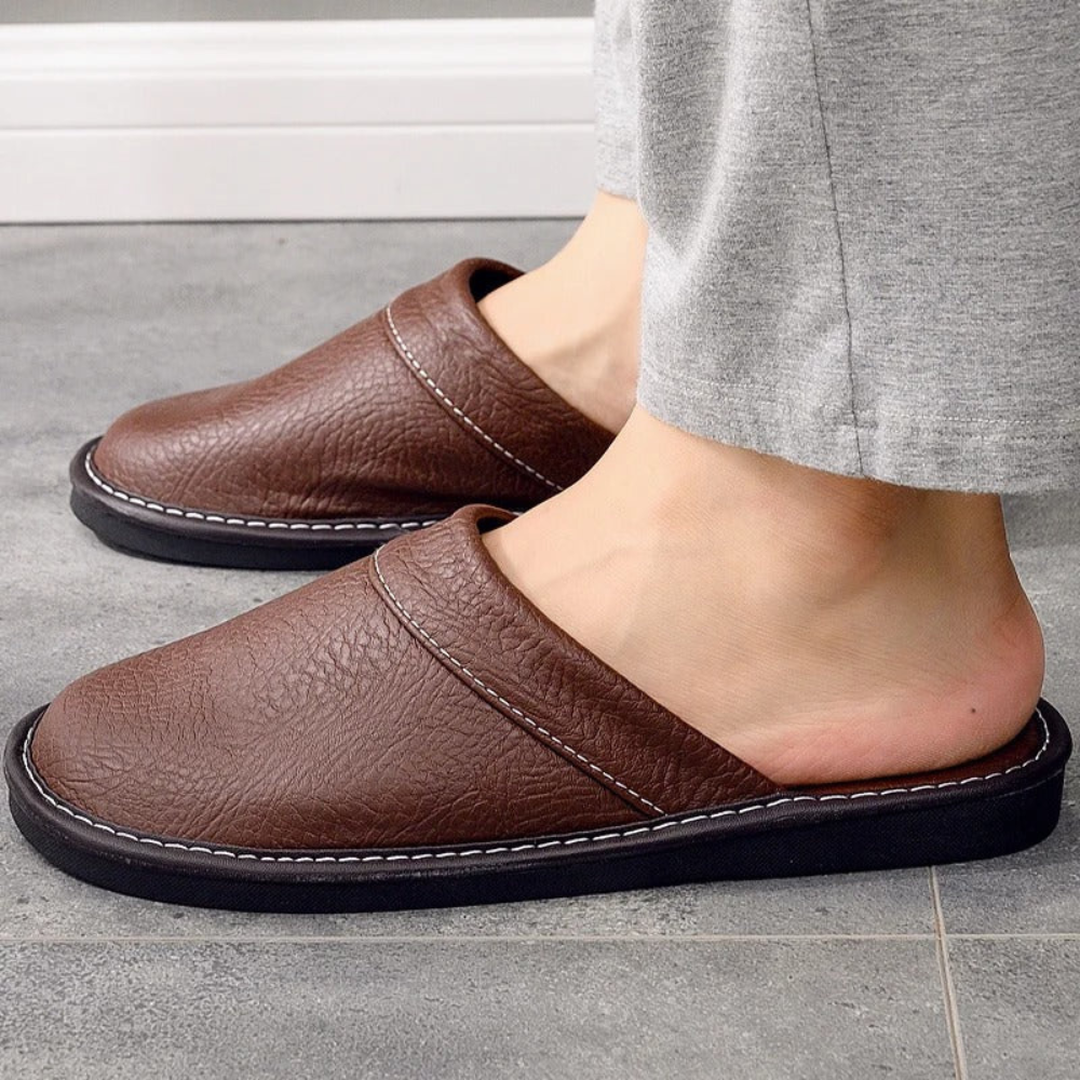 Torvello | Men’s Slip-On Slippers with Closed Toe Design