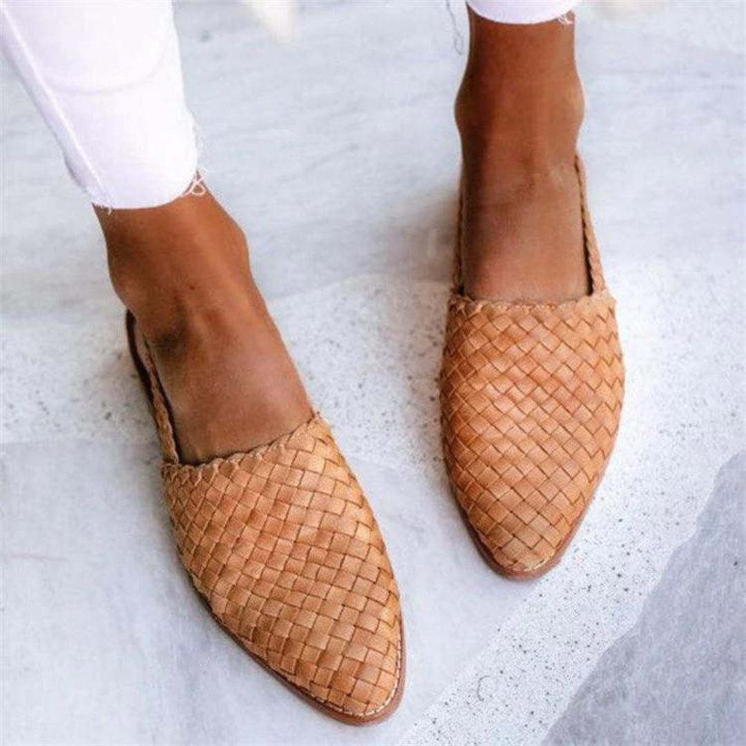 Ariana | Women’s Woven Leather Slingback Sandals