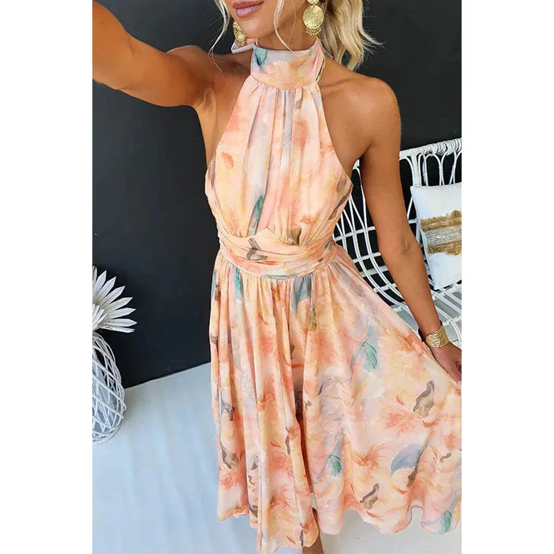 Olivia | Women’s Watercolour Print Maxi Dress