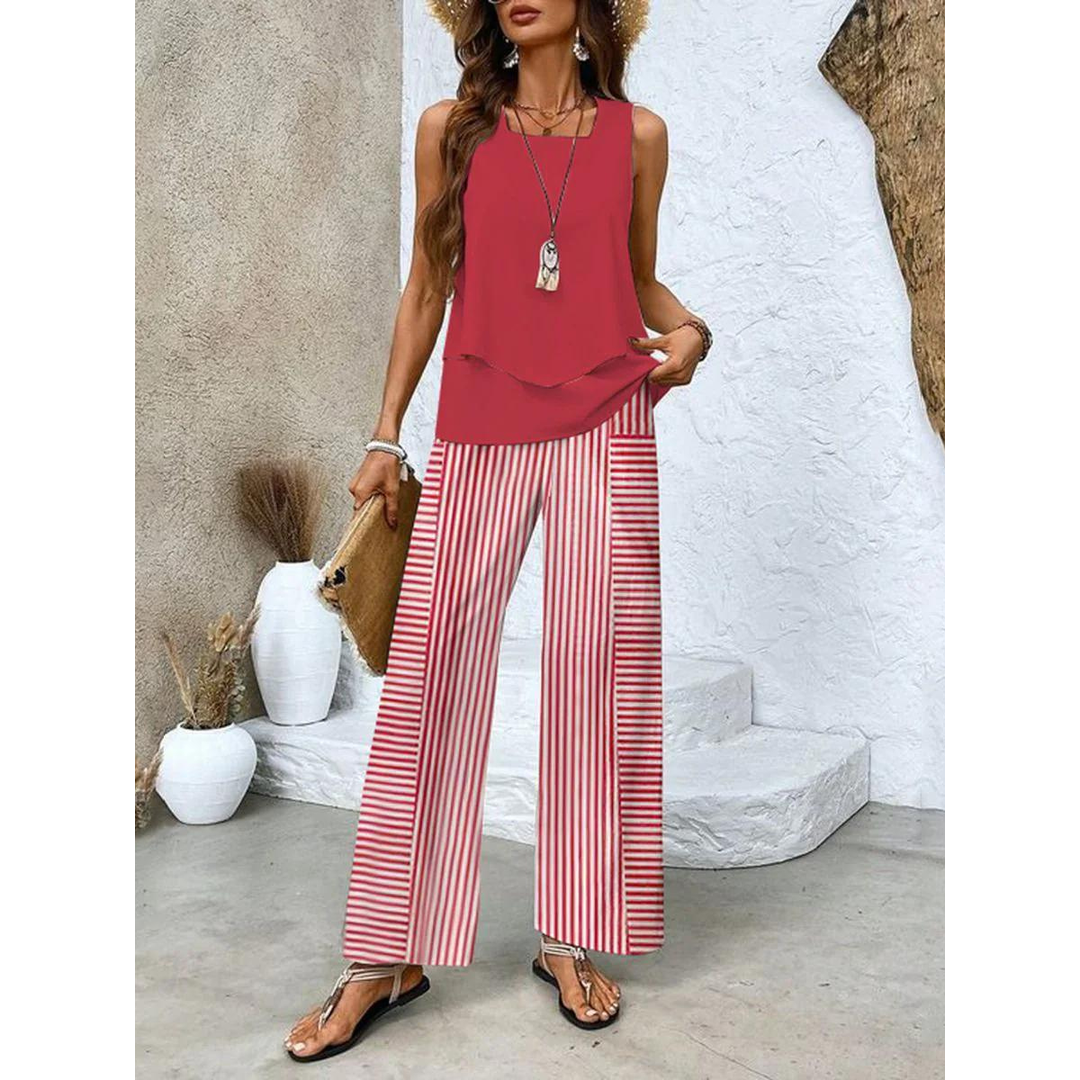 Brittany | Women’s Two-Piece Set with Floral Pattern