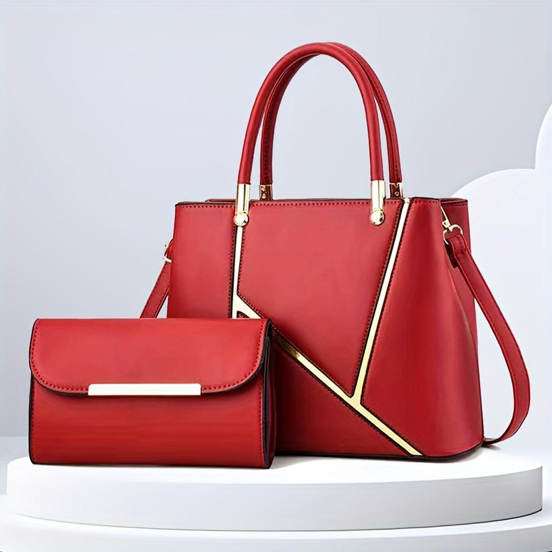 Velmora | Women’s Two-Piece Handbag Set with Tote and Clutch