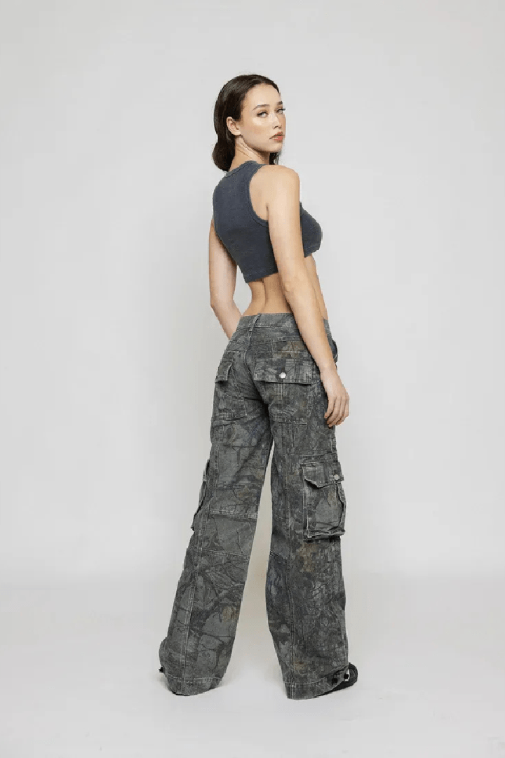 Ava | Women’s Camouflage Cargo Pants with Side Pockets