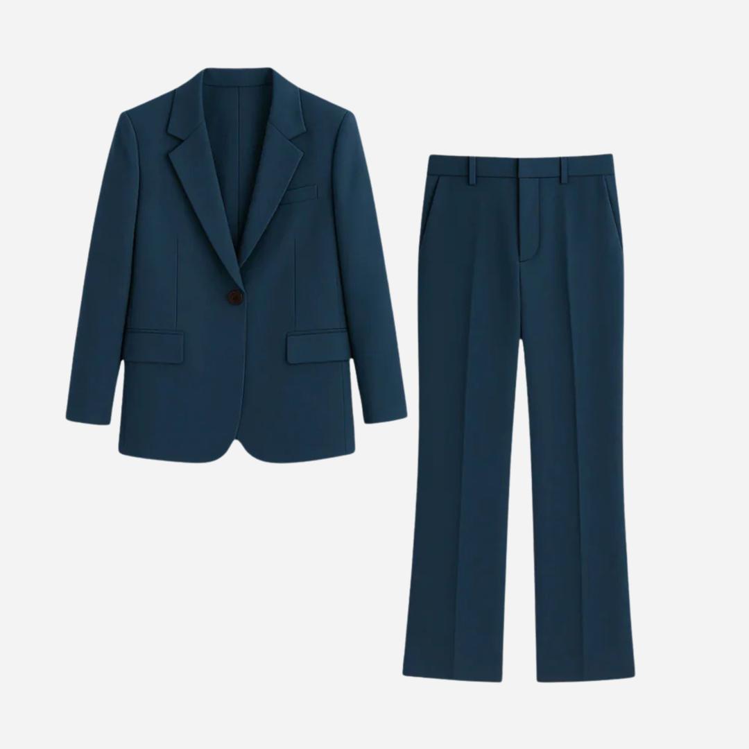 Olive | Women’s Two-Piece Suit Set with Blazer and Trousers