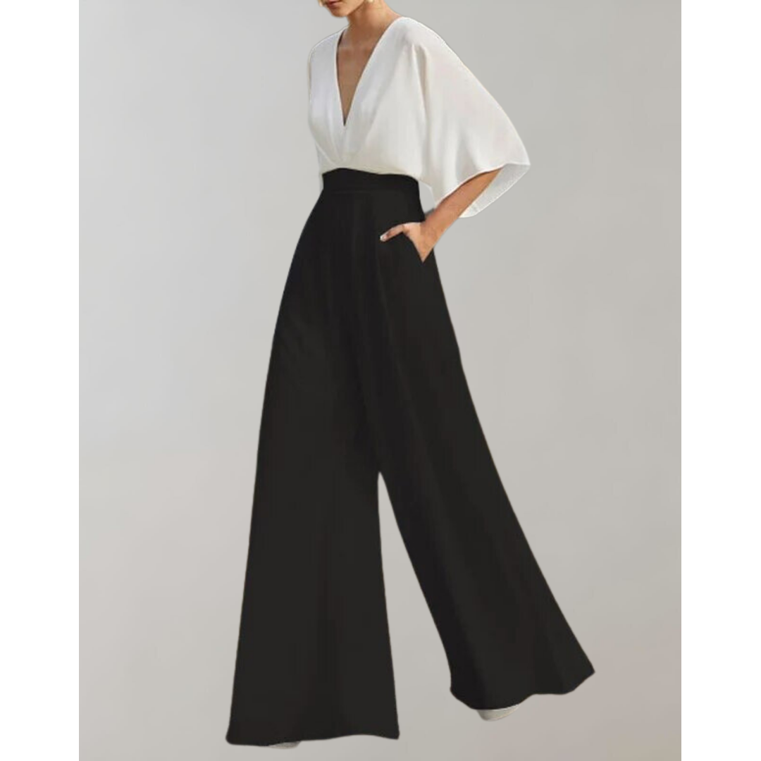 Elodie | Women’s Wide-Leg Jumpsuit with Flutter Sleeves