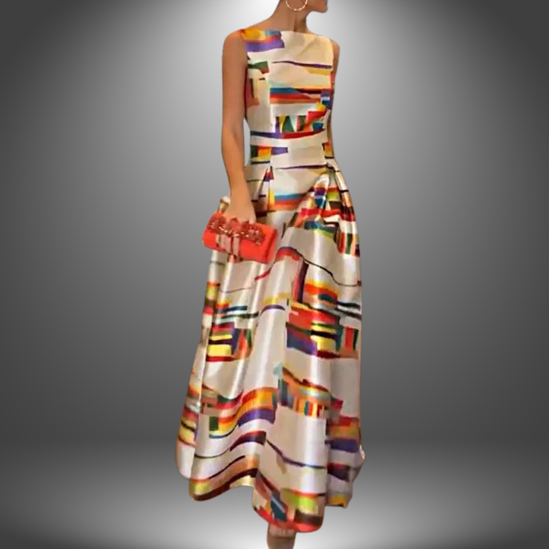 Amelia | Women’s Geometric Print Maxi Dress