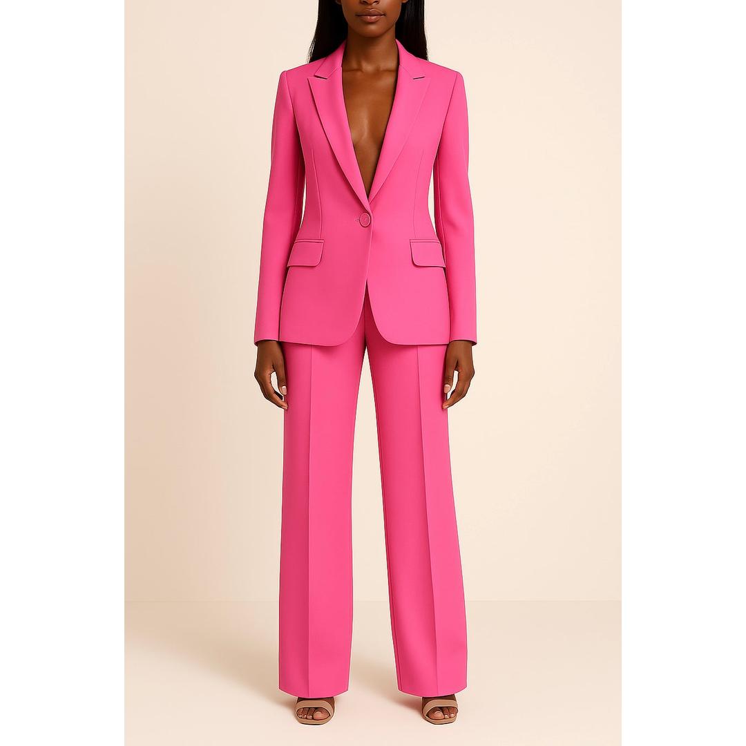 Monica | Women’s Single-Button Blazer and Wide-Leg Trousers Set
