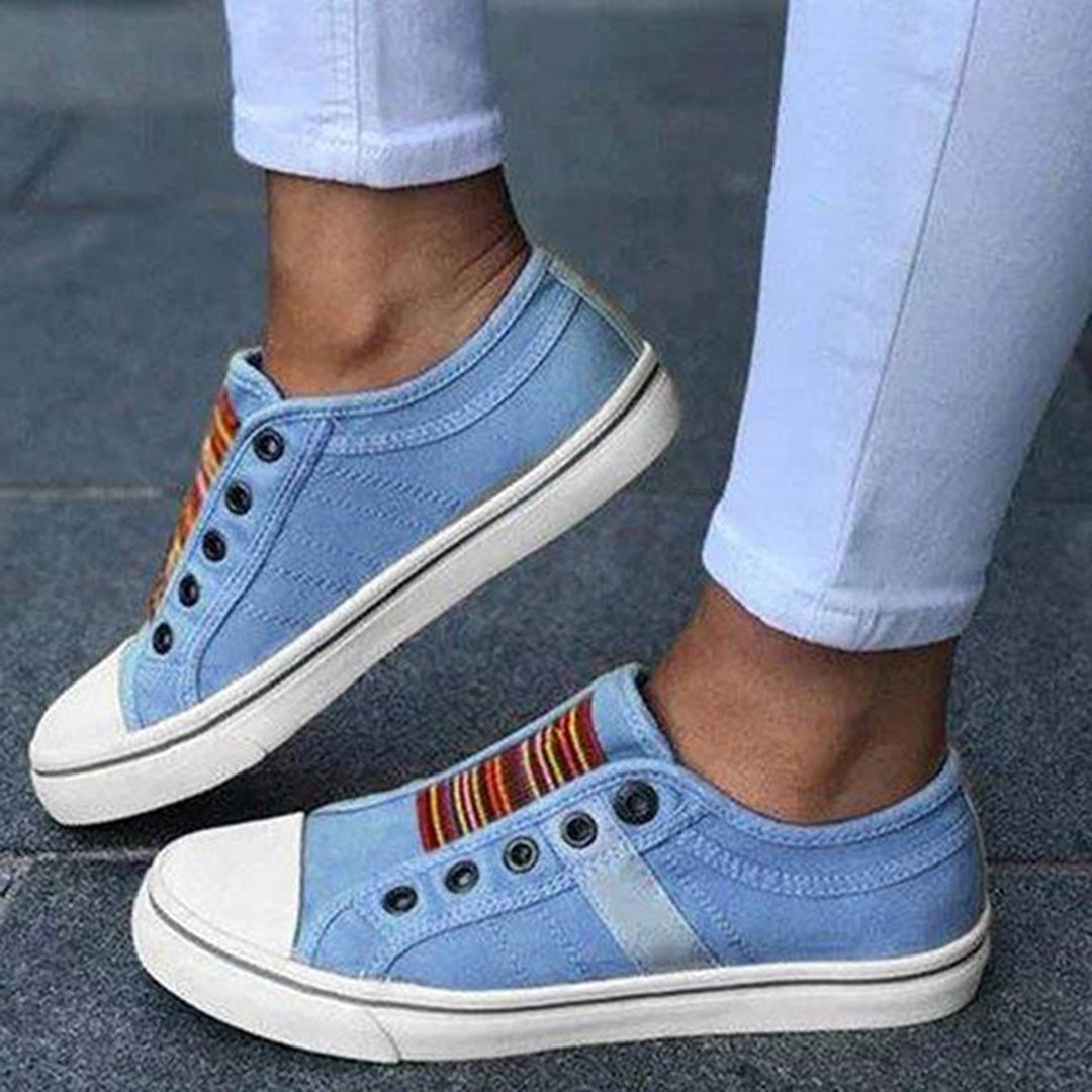 Keira | Women’s Slip-On Trainers with Striped Panel