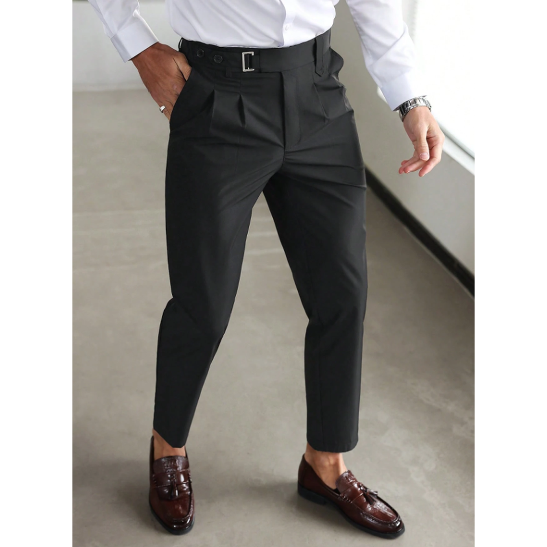 Oliver | Men’s Slim Fit Business Trousers with Side Pockets