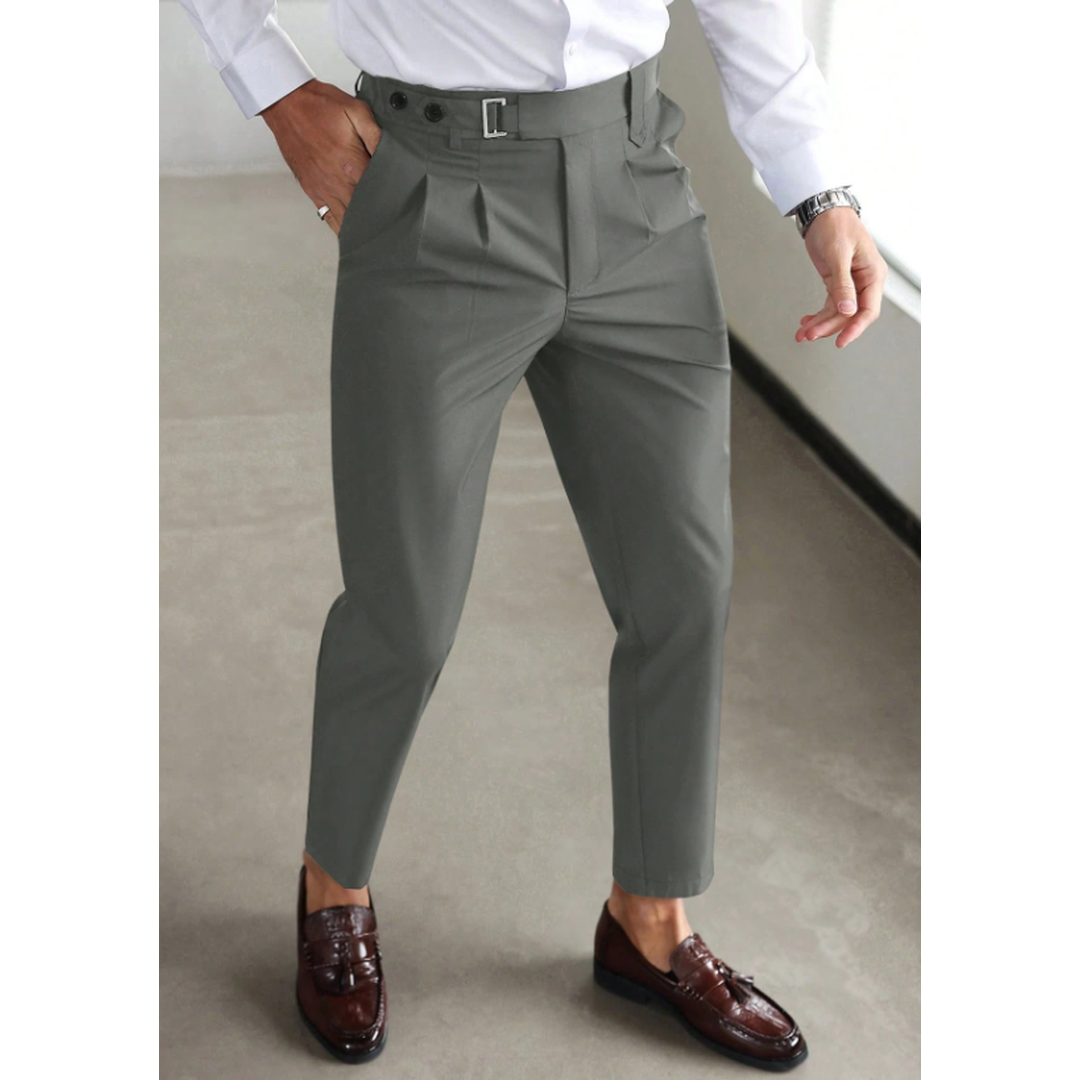 Oliver | Men’s Slim Fit Business Trousers with Side Pockets