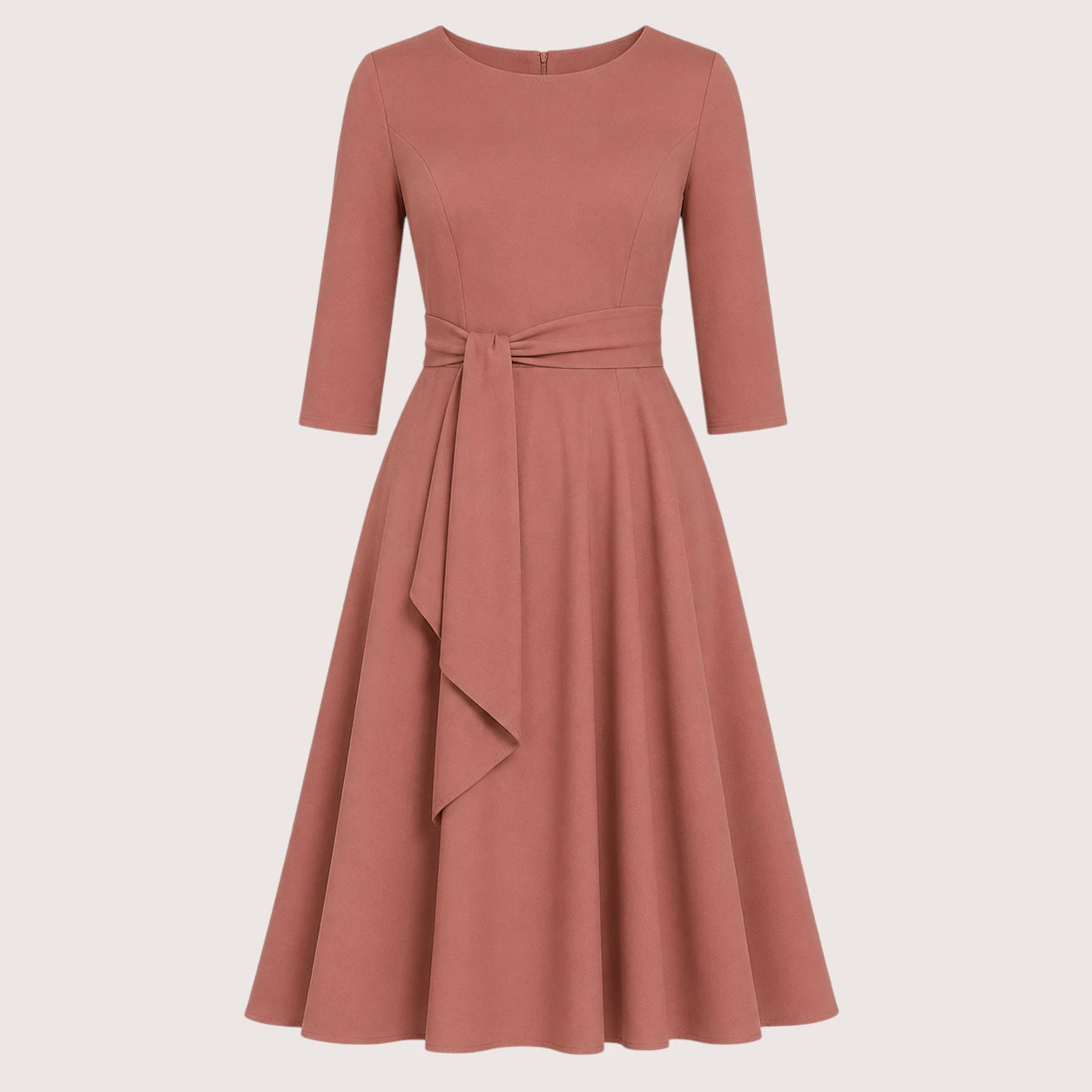 Penelope | Women’s Midi Dress with Waist Tie Bow