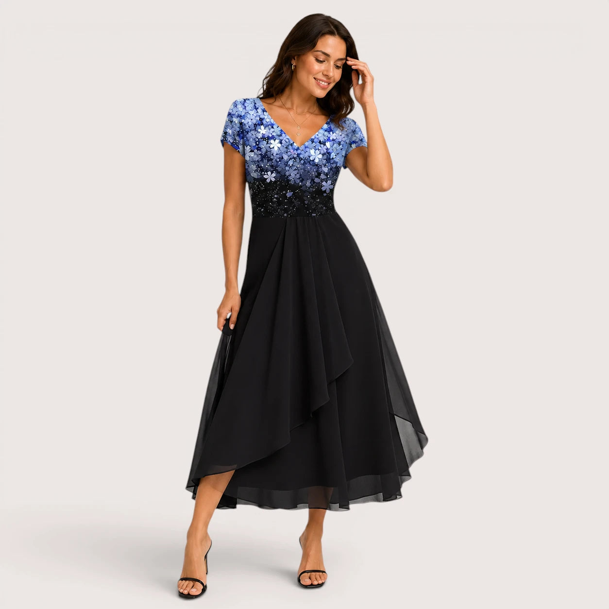 Lillian | Women’s Floral Print Maxi Evening Dress