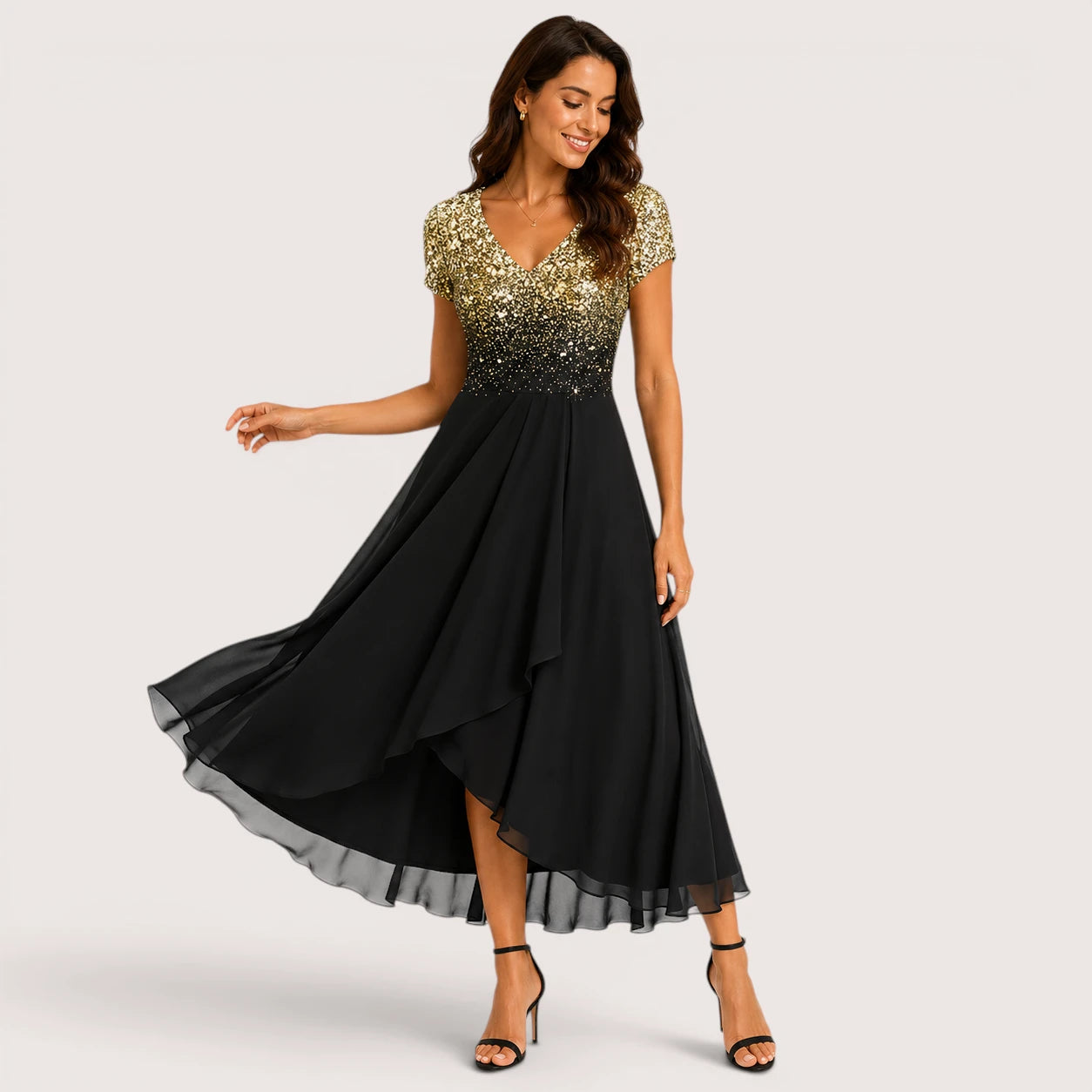 Lillian | Women’s Floral Print Maxi Evening Dress