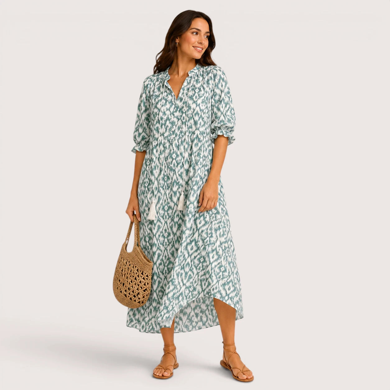 Savannah | Women’s Bohemian Maxi Dress with V-Neck