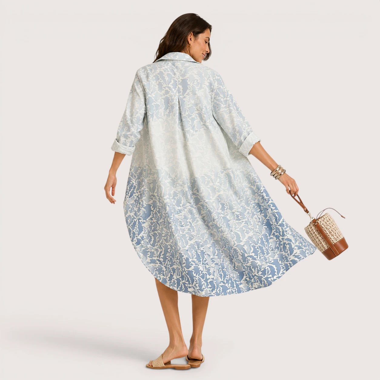 Harriet | Women’s Oversized Shirt Dress with Button Front