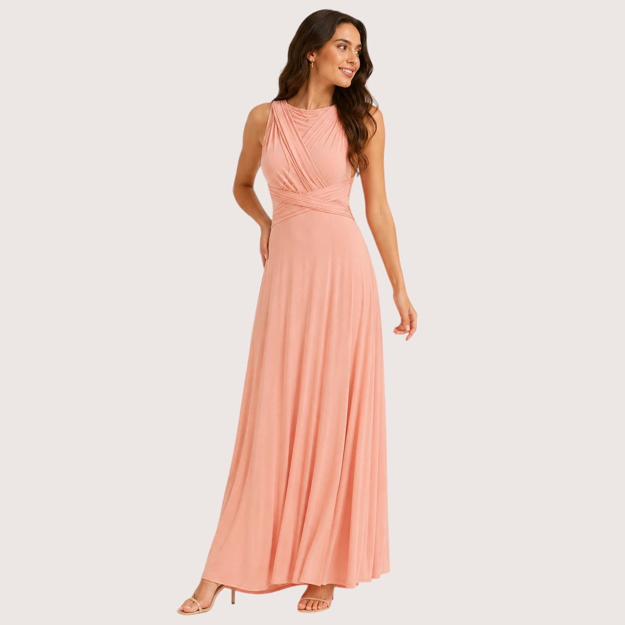 Camila | Women’s Convertible Wrap Maxi Dress with Open Back