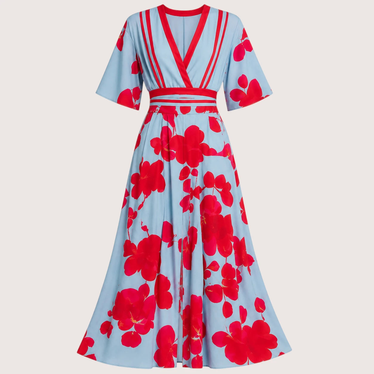 Riley | Women’s V-Neck Maxi Dress with Floral Print