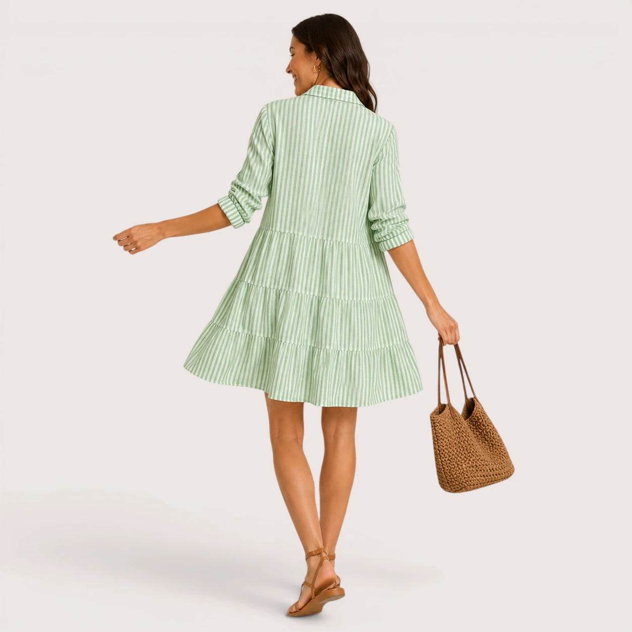Dakota | Women’s Striped Shirt Dress with Button Front