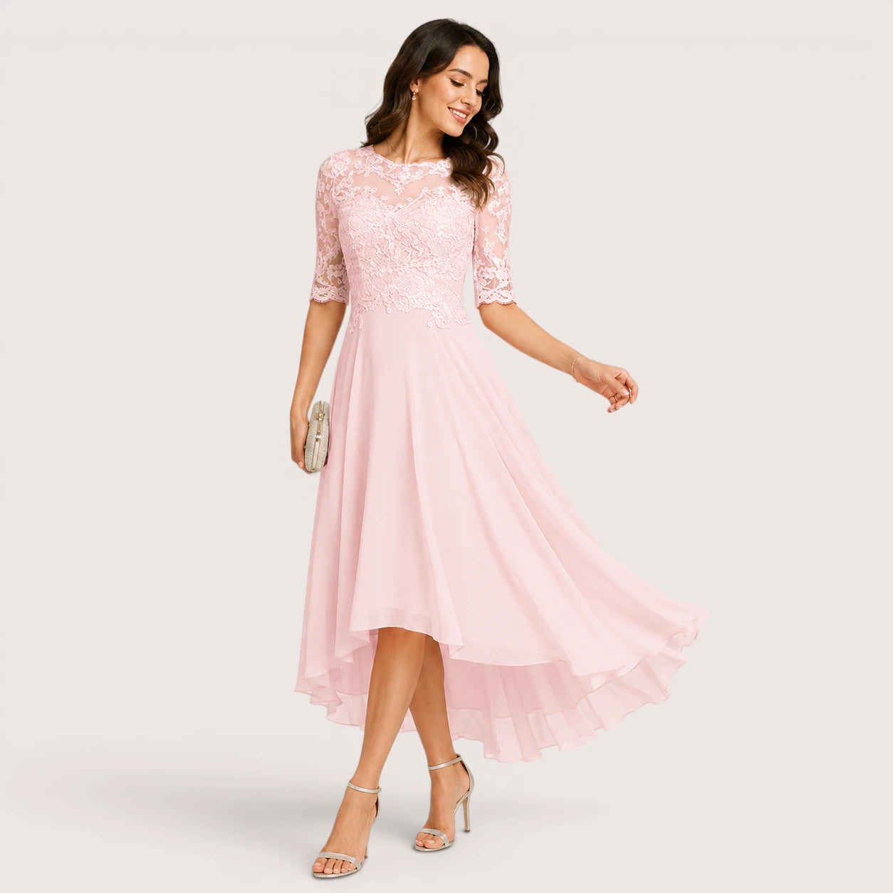 Vivienne | Women’s A-Line Evening Dress with Lace Bodice