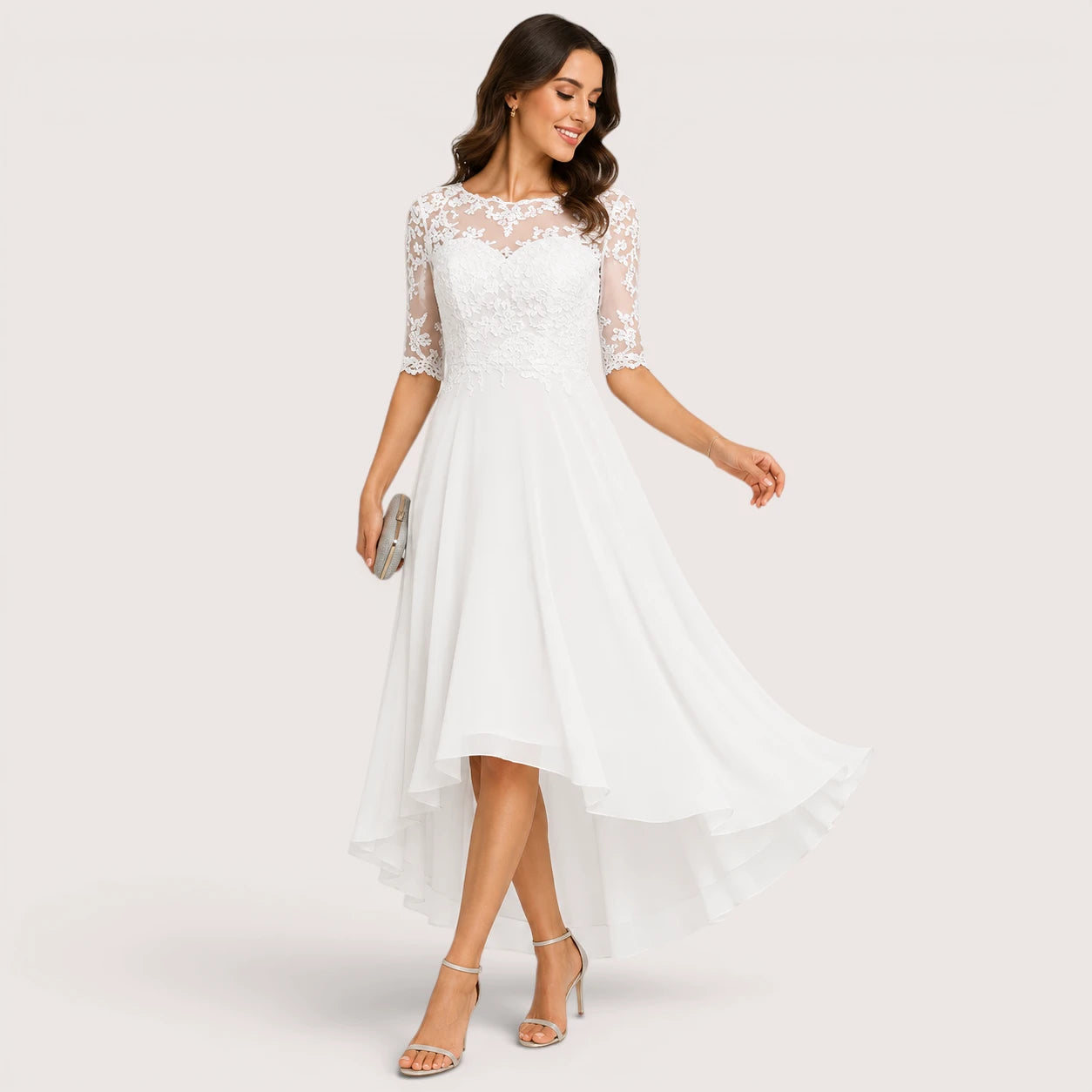 Vivienne | Women’s A-Line Evening Dress with Lace Bodice
