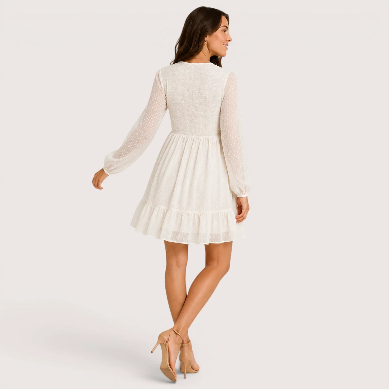 Scarlett | Women’s Polka Dot Mini Dress with V-Neck