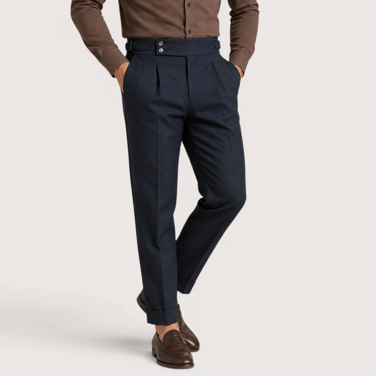 Henry | Men’s Gurkha Trousers with Pleated Front