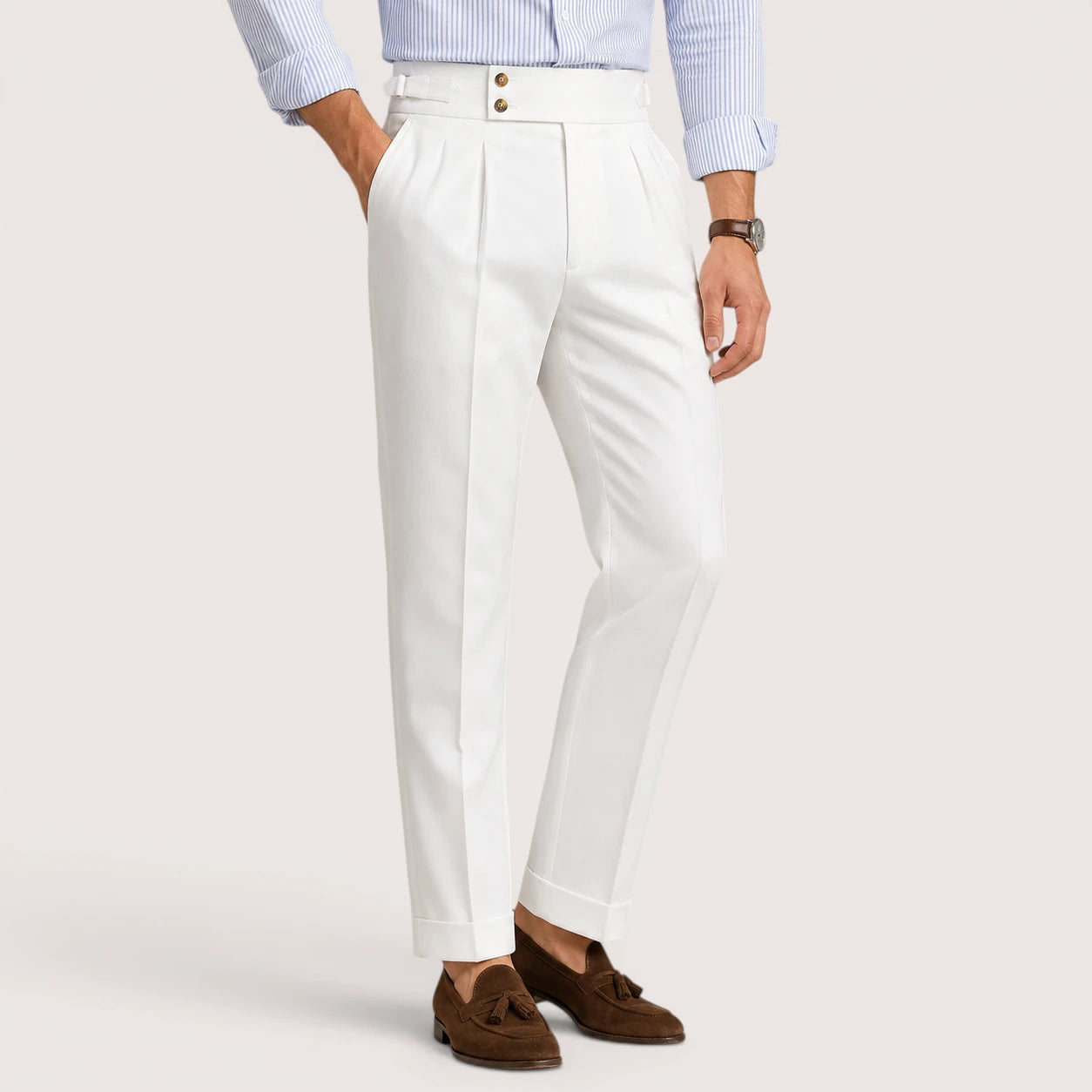 Henry | Men’s Gurkha Trousers with Pleated Front