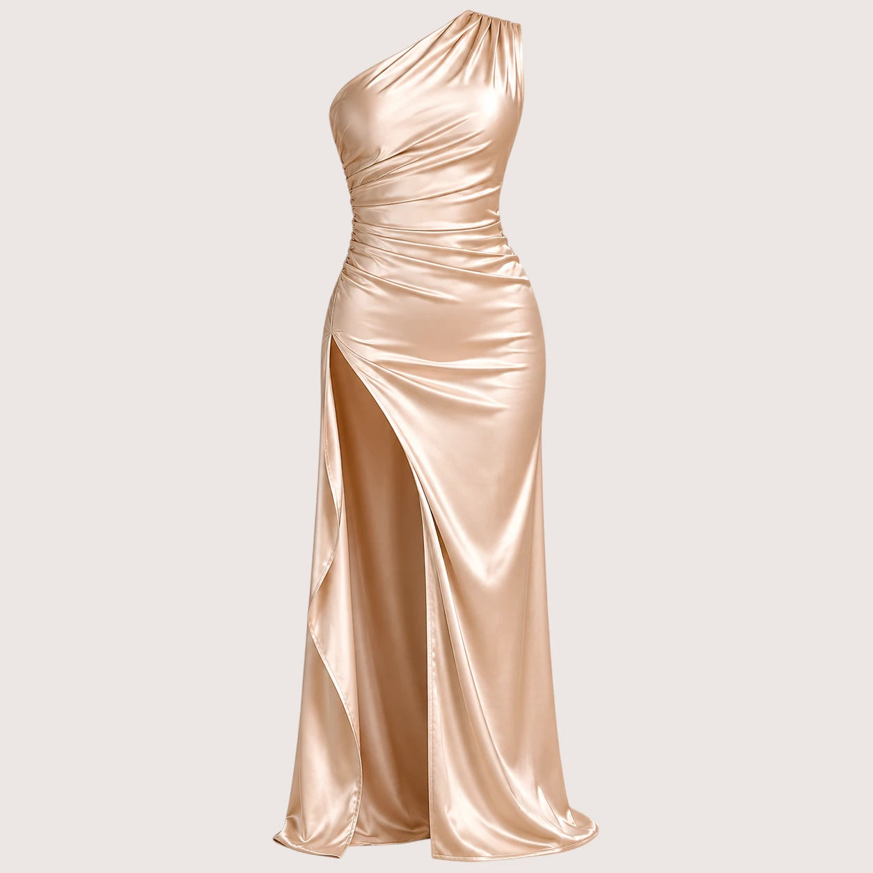 Avery | Women’s One-Shoulder Maxi Dress with Side Slit