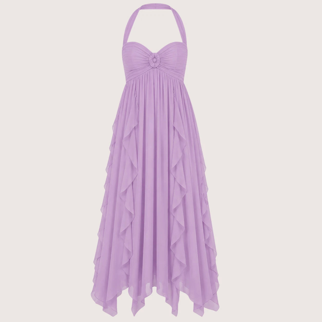 Sophie | Women’s Halter Neck Layered Maxi Dress