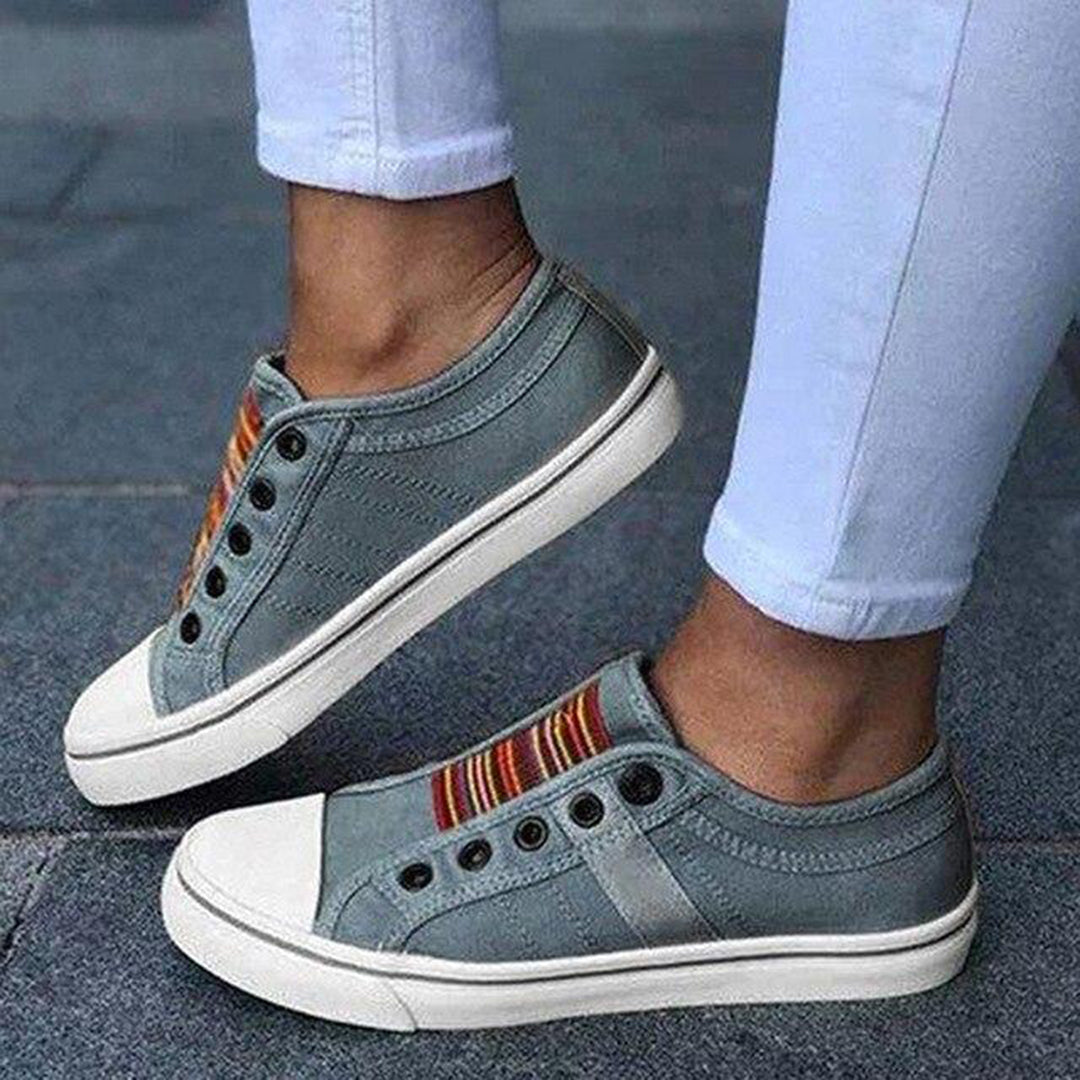 Keira | Women’s Slip-On Trainers with Striped Panel