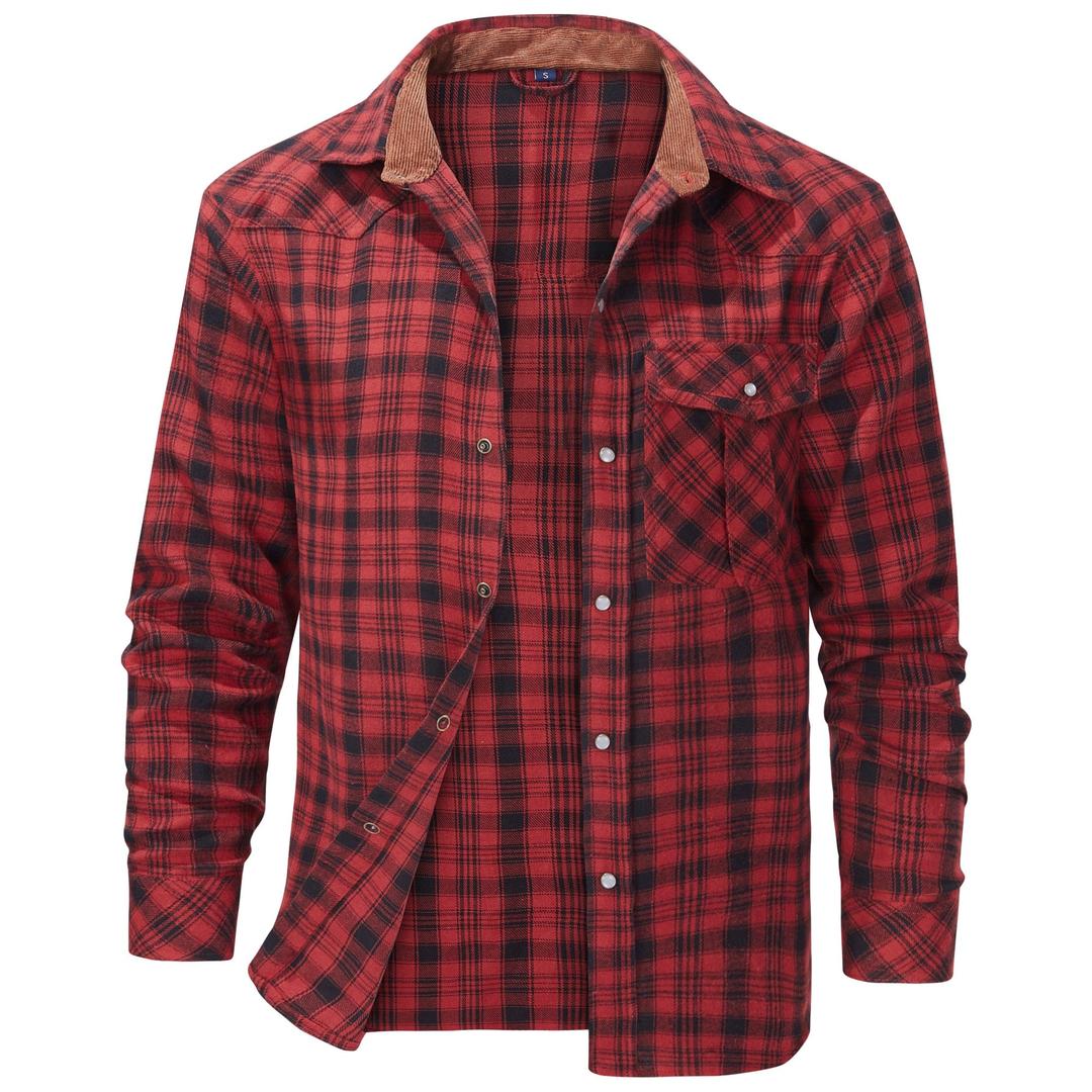 Logan | Men’s Plaid Flannel Button-Up Shirt
