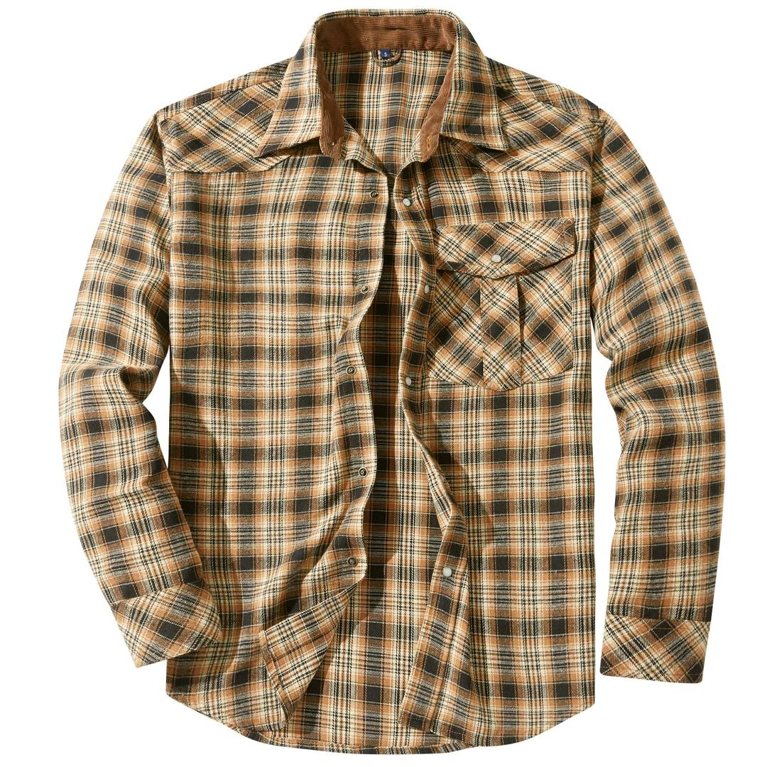 Logan | Men’s Plaid Flannel Button-Up Shirt