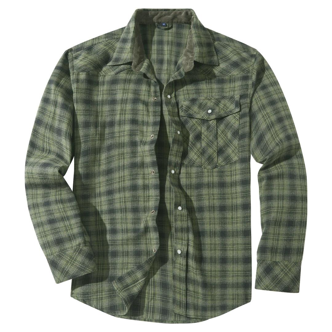 Logan | Men’s Plaid Flannel Button-Up Shirt