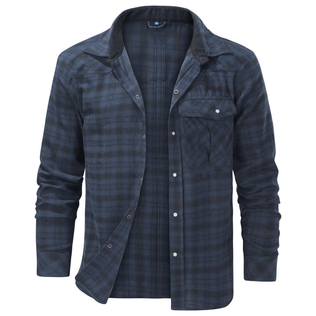 Logan | Men’s Plaid Flannel Button-Up Shirt