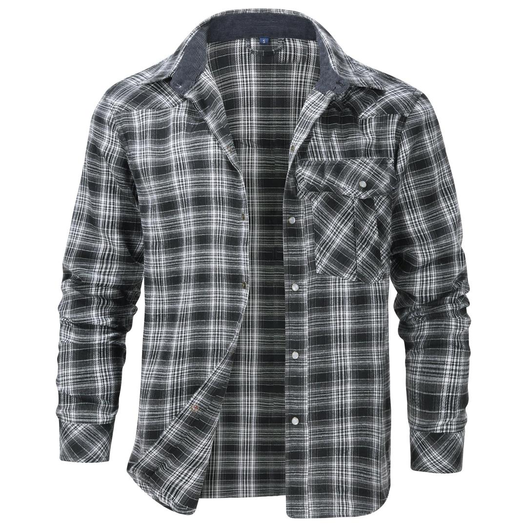 Logan | Men’s Plaid Flannel Button-Up Shirt