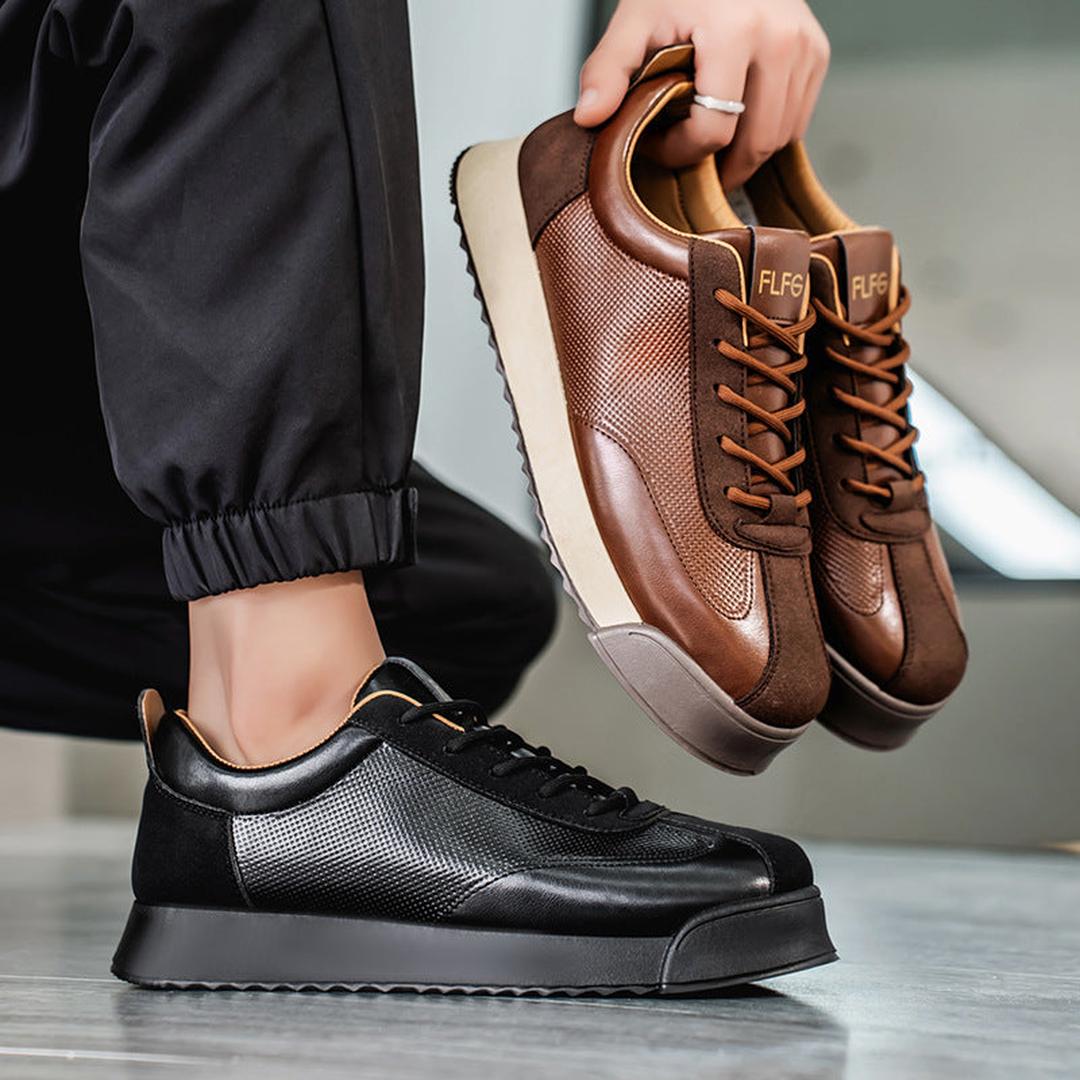 Luca | Men’s Lace-Up Trainers with Panelled Design