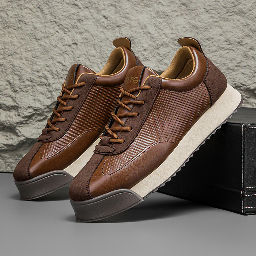 Luca | Men’s Lace-Up Trainers with Panelled Design