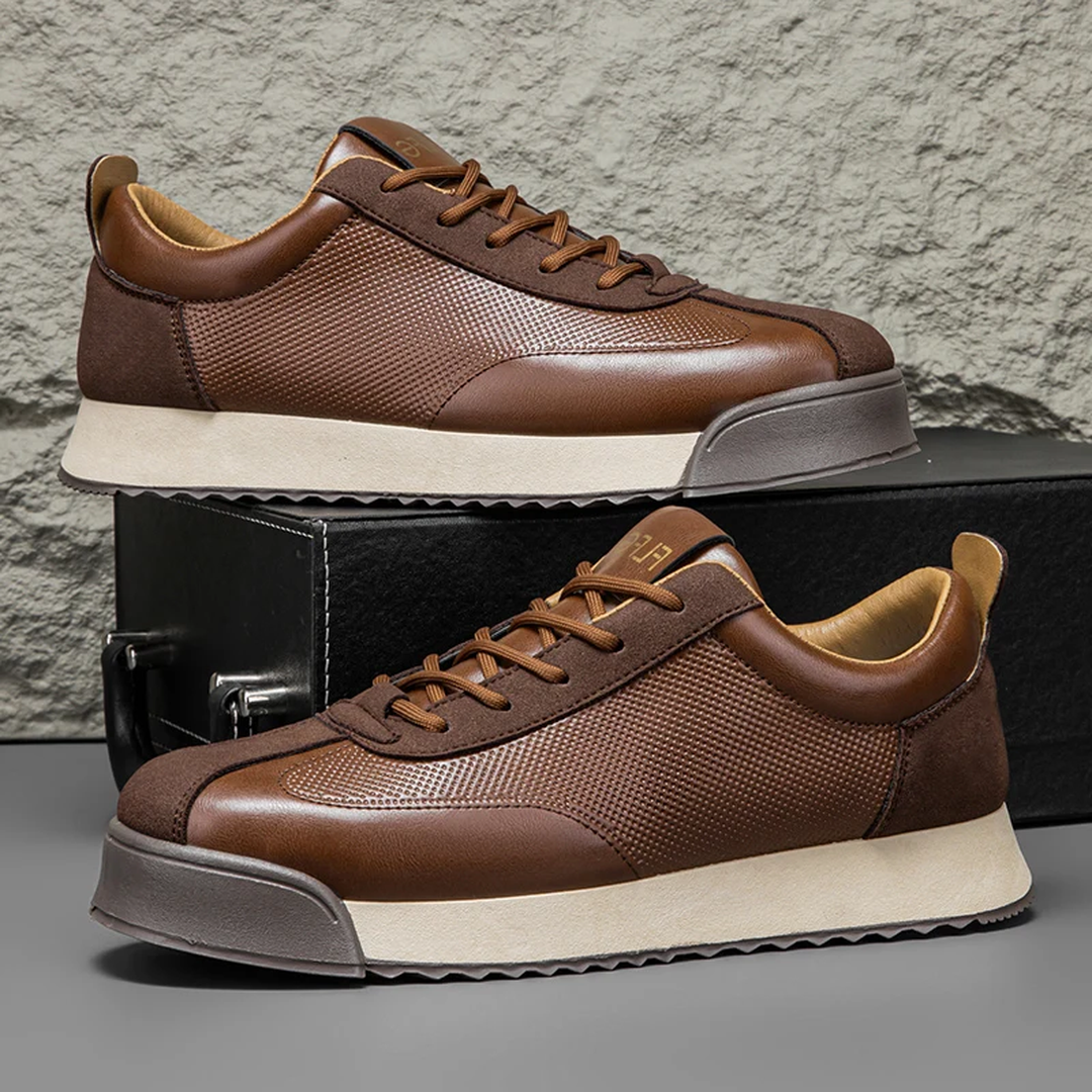 Luca | Men’s Lace-Up Trainers with Panelled Design